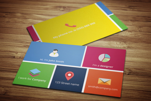 Metro Business Card in Business Card Templates - product preview 2