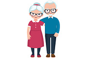 Elderly loving couple