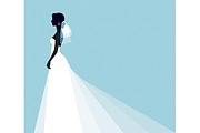Silhouette a bride