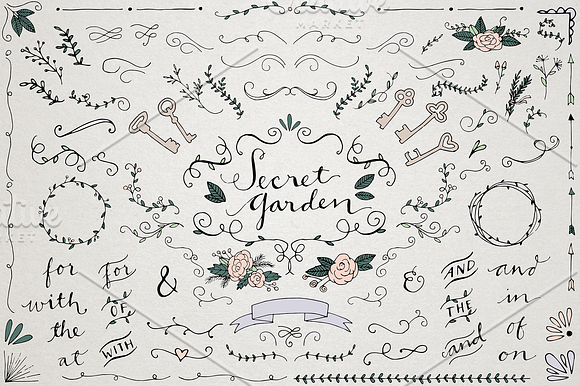 Secret Garden Wedding Illustrations in Illustrations - product preview 1