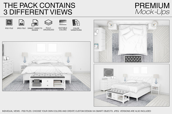 Bedding Mockup Set in Product Mockups - product preview 1