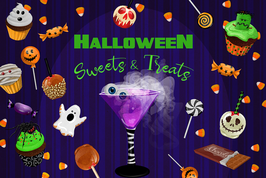Halloween Sweets & Treats Clipart