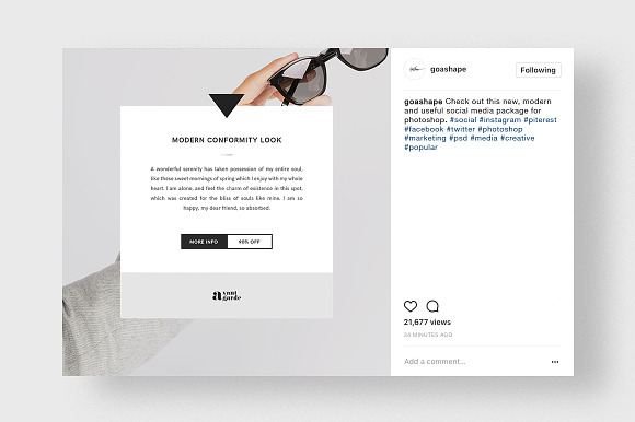 Stylish Social Media Pack in Instagram Templates - product preview 1