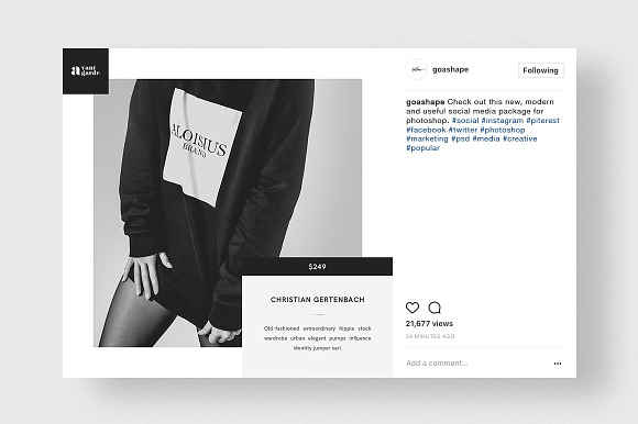 Stylish Social Media Pack in Instagram Templates - product preview 8