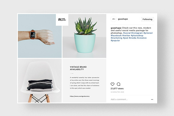 Stylish Social Media Pack in Instagram Templates - product preview 20