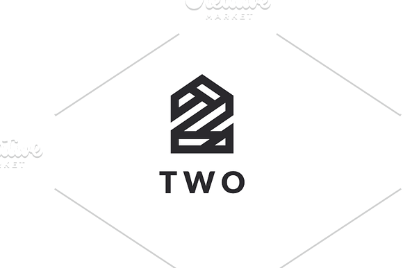 Two - 2 in Logo Templates - product preview 2