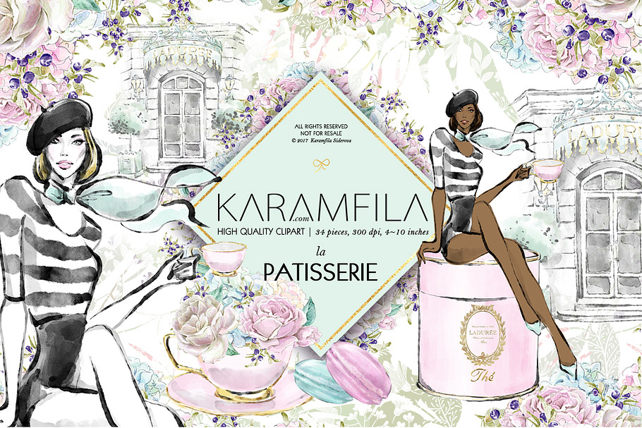 La Patisserie Clipart in Illustrations - product preview 8