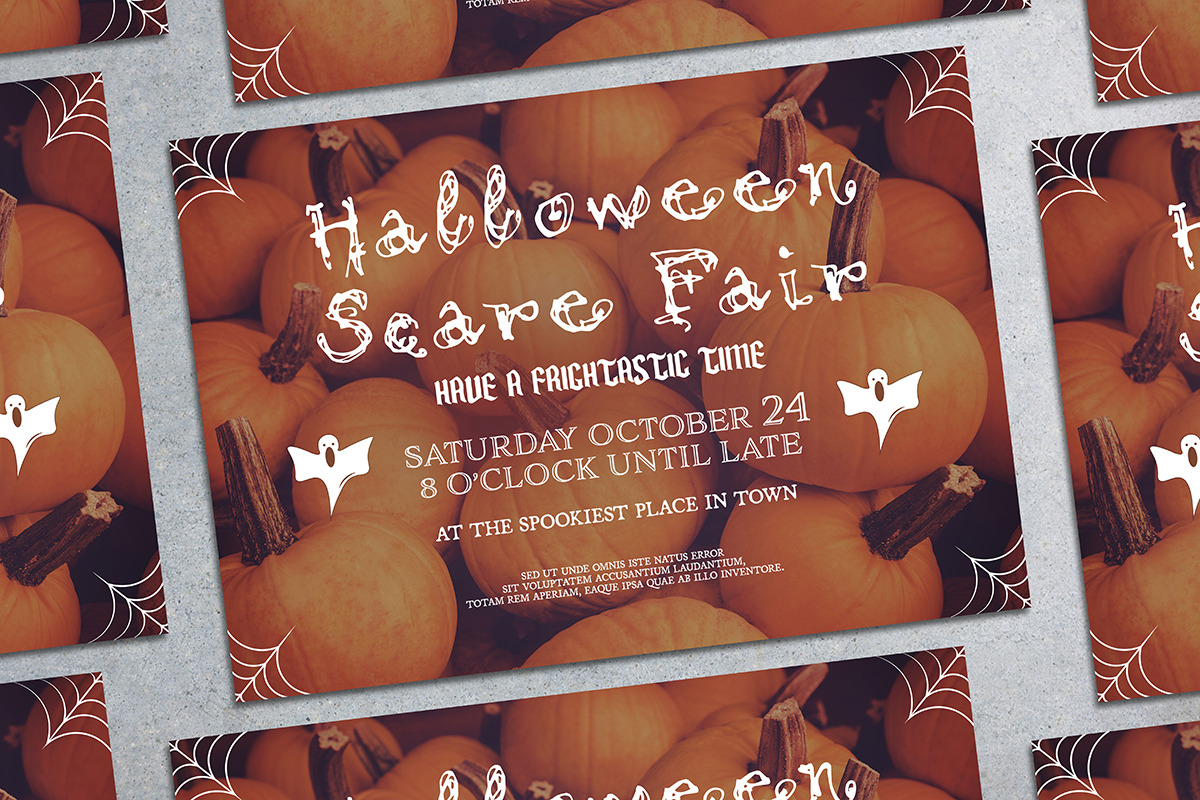 Halloween Party Poster Mockup in Templates - product preview 8