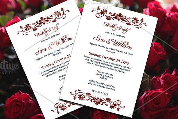 Wedding Party Invitation in Wedding Templates - product preview 3