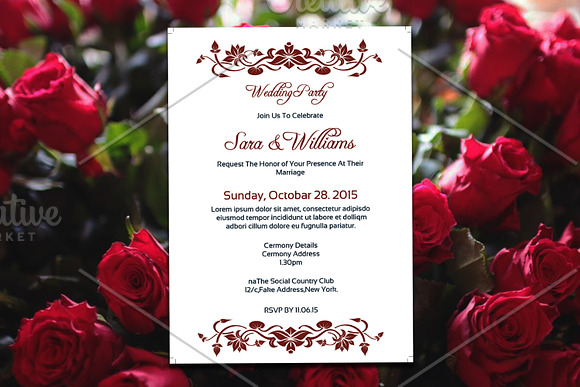 Wedding Party Invitation in Wedding Templates - product preview 4