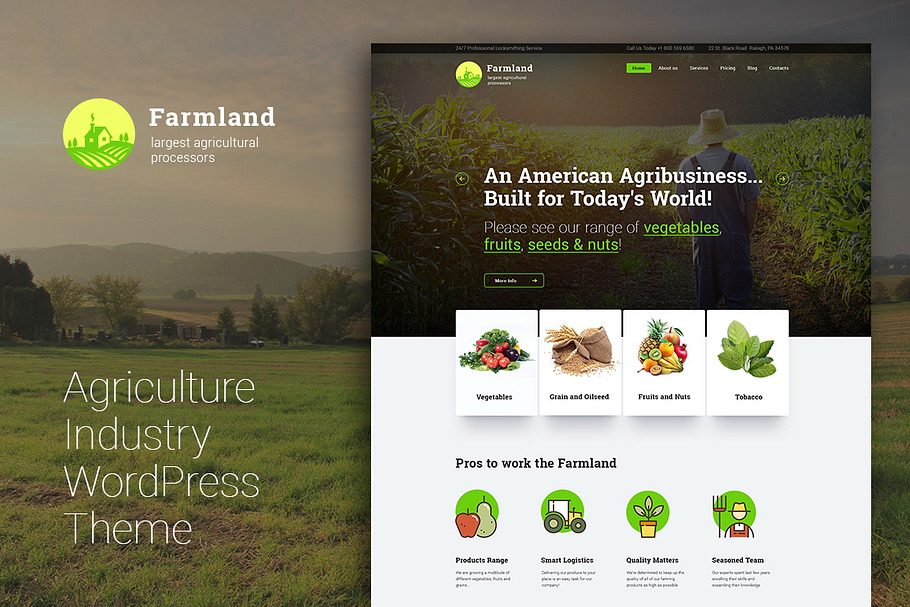 Agriculture Farming Wordpress Theme