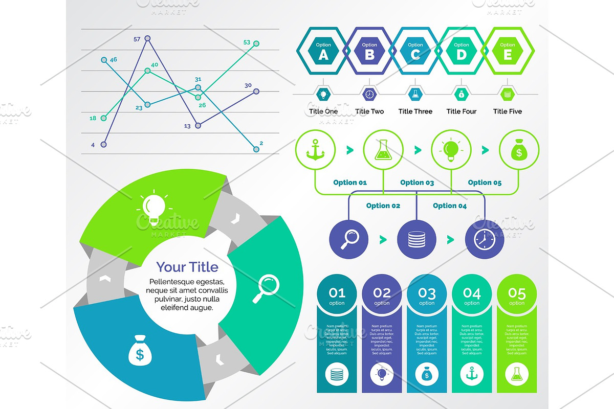 Five Research Templates Set in Illustrations - product preview 8
