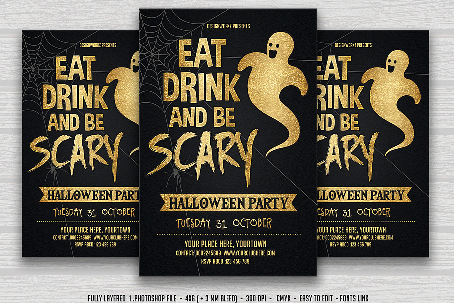 Eat Drink Be Scary-Halloween Flyer