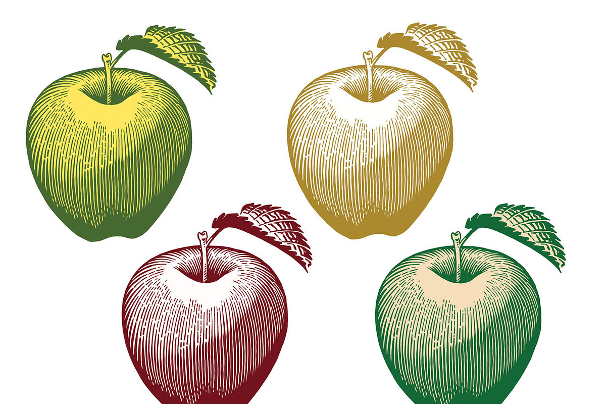 Color Apples in Illustrations - product preview 8