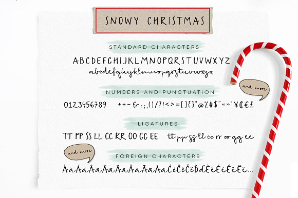Snowy Christmas script font & logos in Christmas Fonts - product preview 4