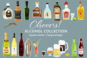 Cheers! Alcohol & Cocktails Clipart