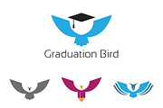 4 Simple Eagle Bird Education Logo