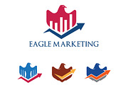 4 Eagle Hawk Marketing Graph Logo