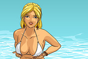 Sexy girl on the beach
