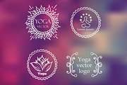 Yoga set of logos