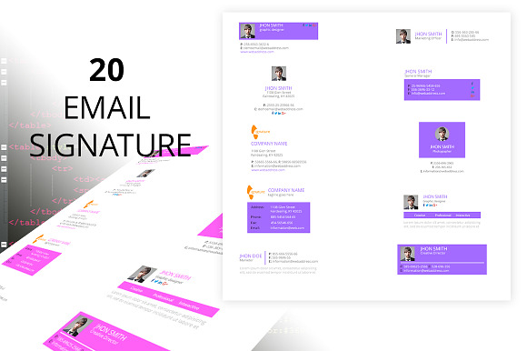 Email signature in Email Templates - product preview 3