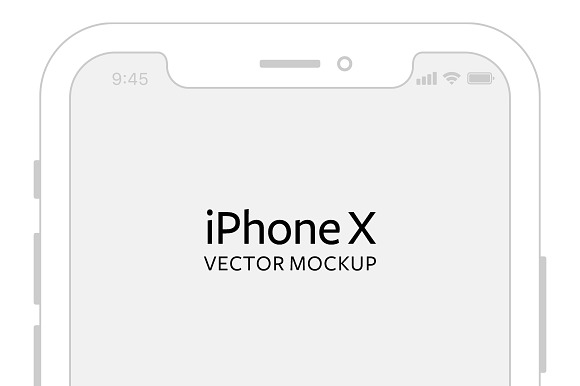 iPhone X - Vector Mockup (NEW) in Mobile & Web Mockups - product preview 1