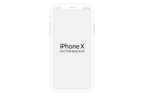 iPhone X - Vector Mockup (NEW) in Mobile & Web Mockups - product preview 2