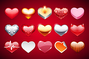 Vector Icons Hearts Set