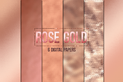 Rose Gold Digital Papers