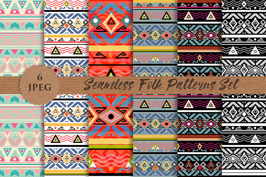 FOLK seamless paper prints pattern in Patterns - product preview 8