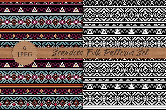 FOLK seamless paper prints pattern in Patterns - product preview 3