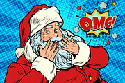 OMG surprise Santa Claus reaction