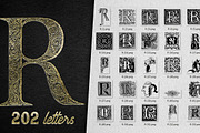 Vintage Letter R Vector And PNG