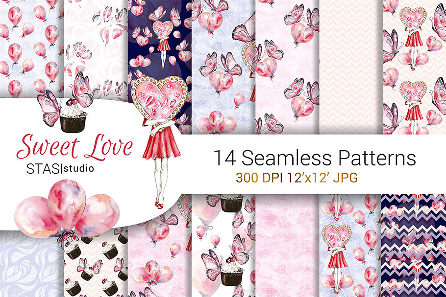 Sweet Love Paper Pack in Patterns - product preview 8
