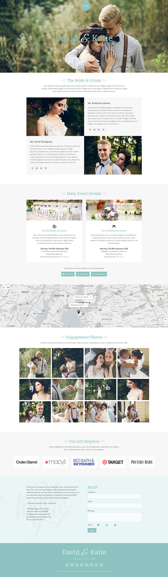 Bliss Joomla Wedding Template in Landing Page Templates - product preview 1