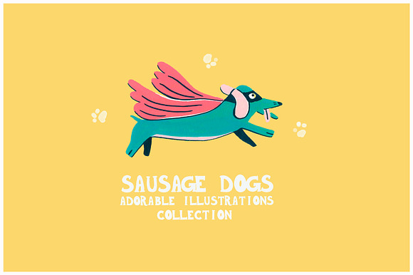 Sausage dogs in Illustrations - product preview 5