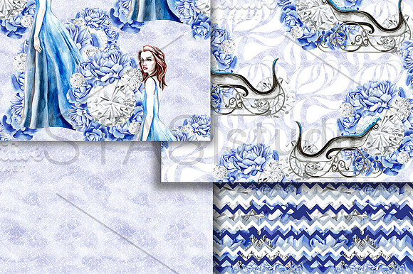 Blue Fashion Paper Pack in Patterns - product preview 1