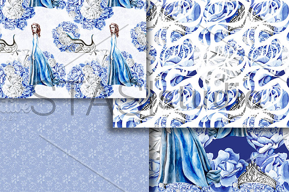 Blue Fashion Paper Pack in Patterns - product preview 3