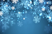 Blue winter backgrounds set