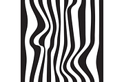 Striped abstract background. black and white zebra print. Vector seamless illustration. eps10