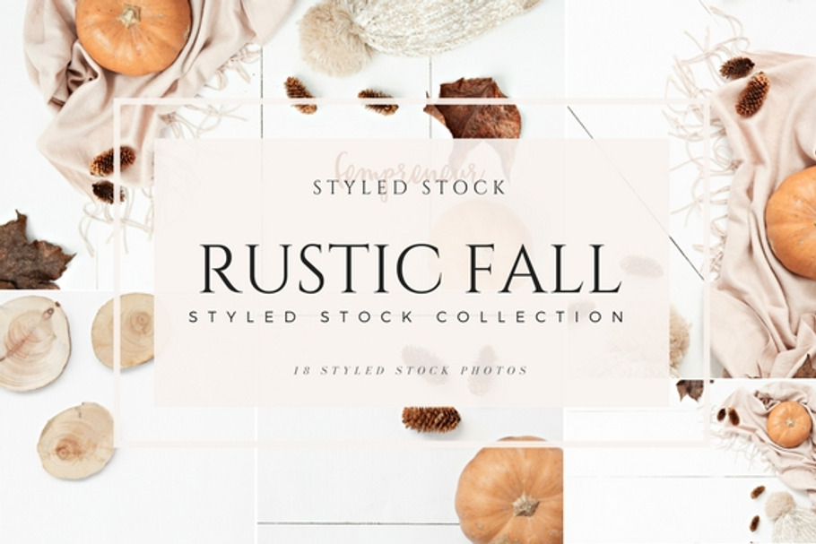 Rustic Fall Styled Stock Photos in Instagram Templates - product preview 8