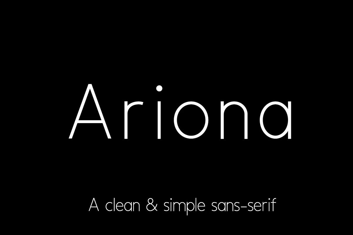Ariona in Professional Fonts - product preview 8