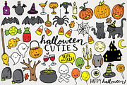 Cute Halloween Clipart Illustrations