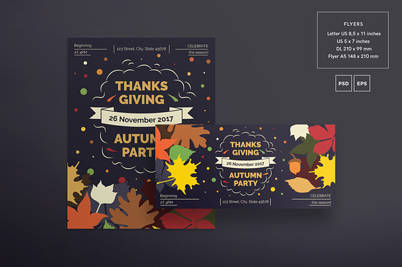 Promo Bundle | Thanksgiving Party in Templates - product preview 2