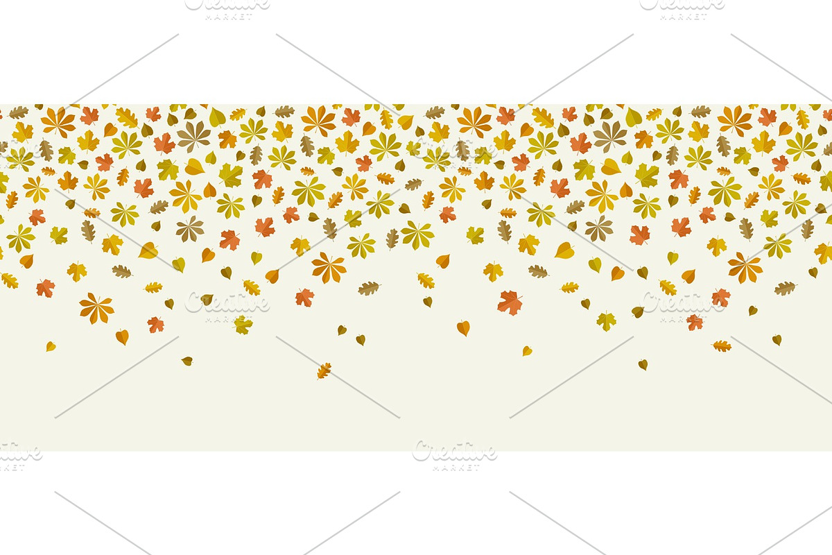 Autumn background with leaf fall in Patterns - product preview 8