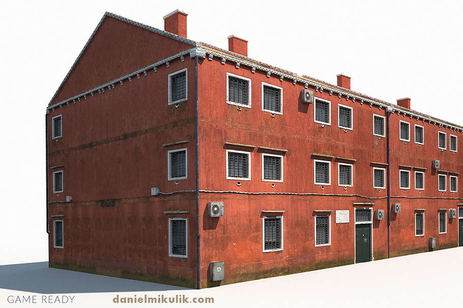 Old Building 176 Low Poly in 3D - product preview 8