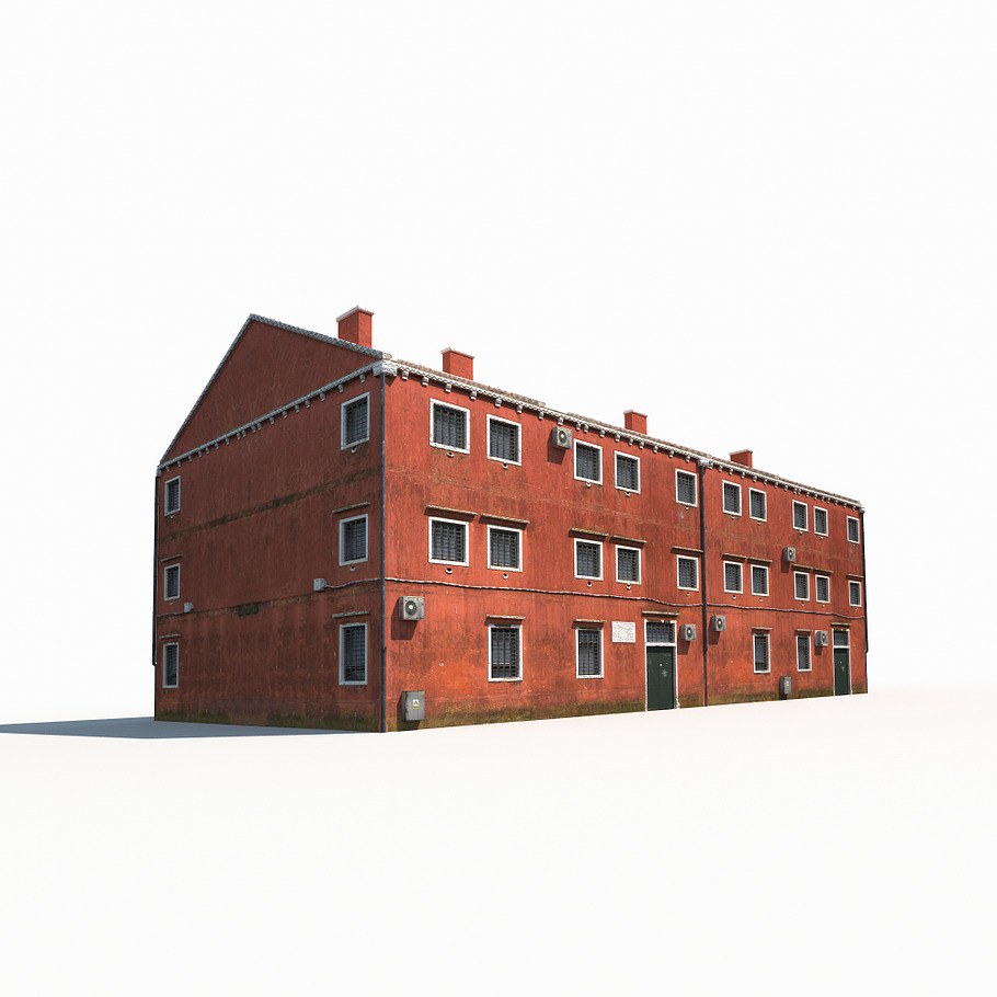 Old Building 176 Low Poly in 3D - product preview 1