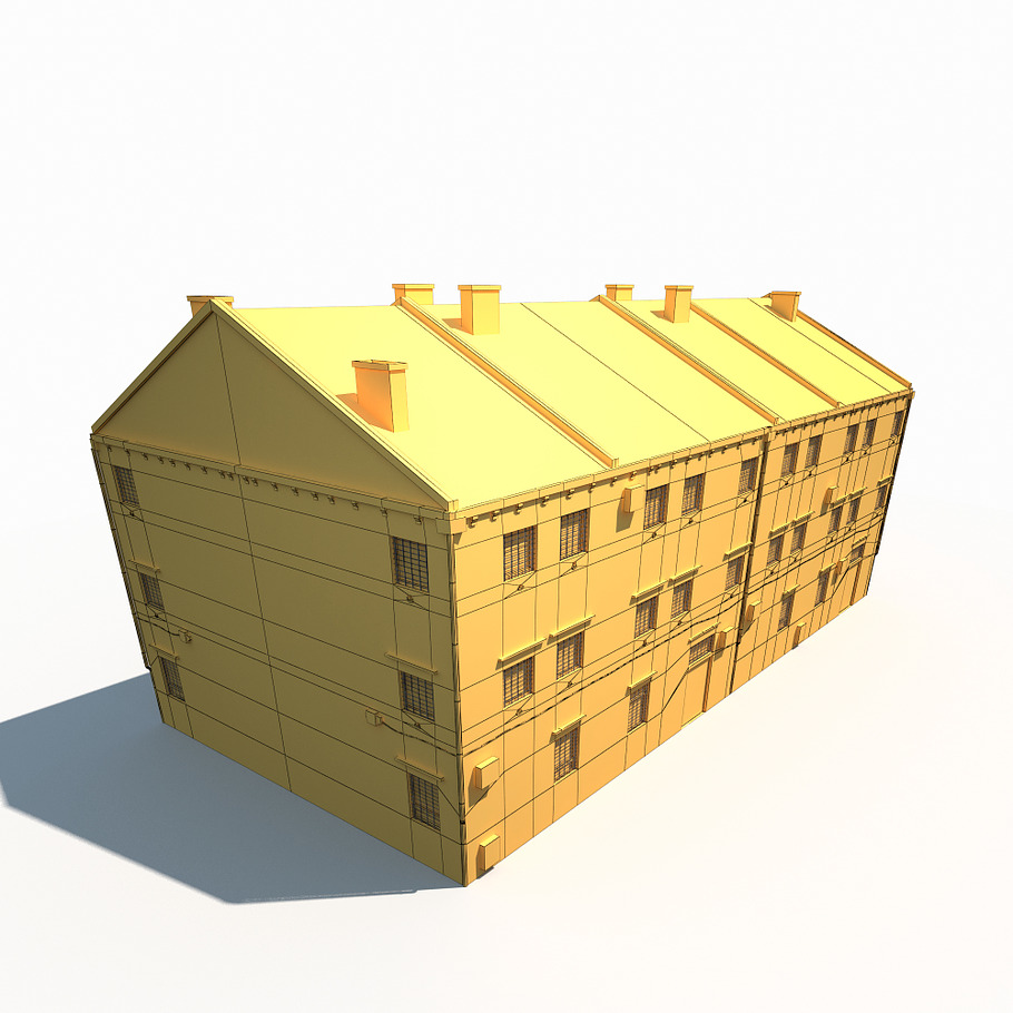 Old Building 176 Low Poly in 3D - product preview 2