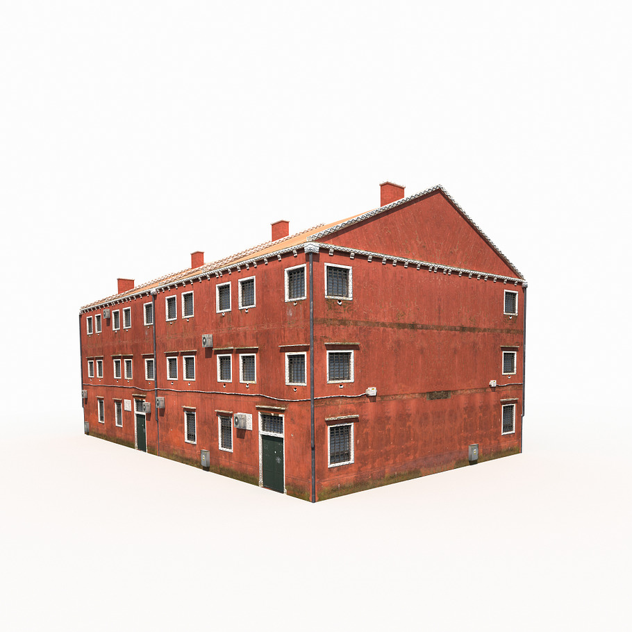 Old Building 176 Low Poly in 3D - product preview 4