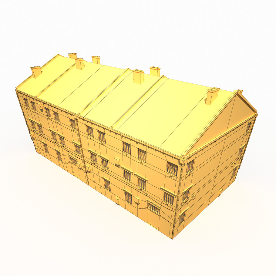 Old Building 176 Low Poly in 3D - product preview 5